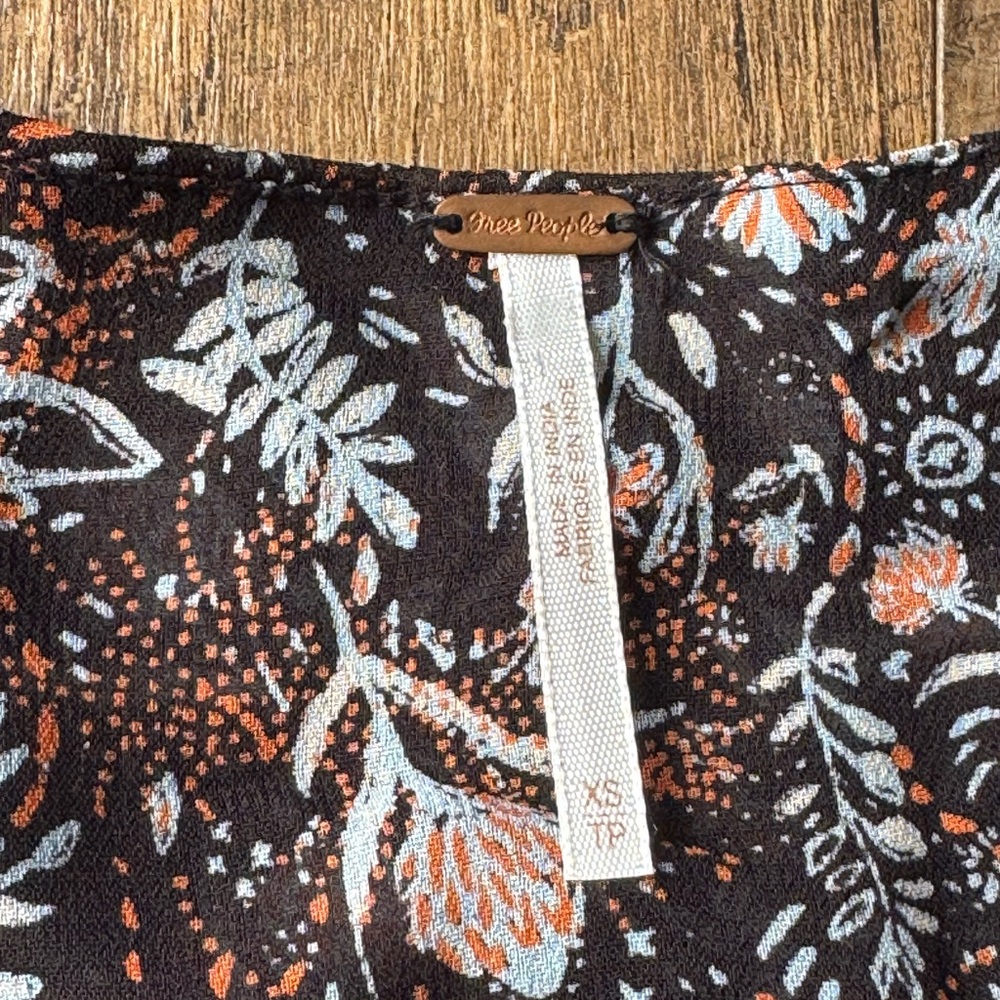Free People Uptown Floral Bell Long Sleeve Blouse - Picture 3 of 8